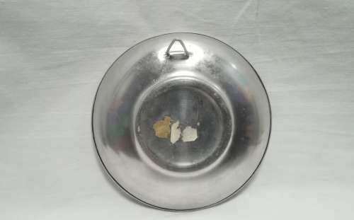 Vintage decorative Morpho Butterfly wing metal plate