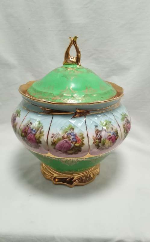 Exquisite heavily gilded soup tureen from Brazil