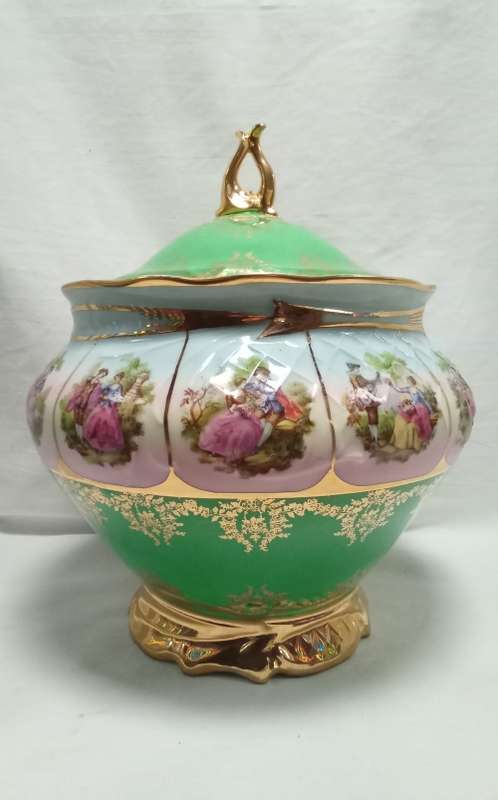 Exquisite heavily gilded soup tureen from Brazil