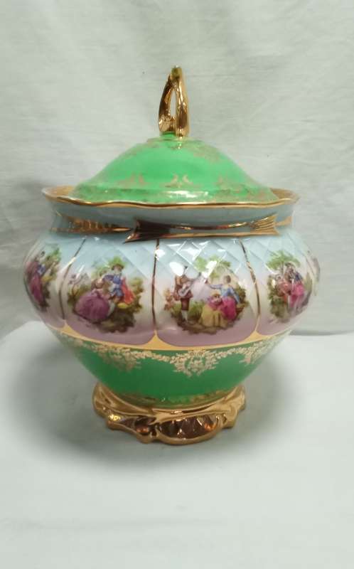 Exquisite heavily gilded soup tureen from Brazil