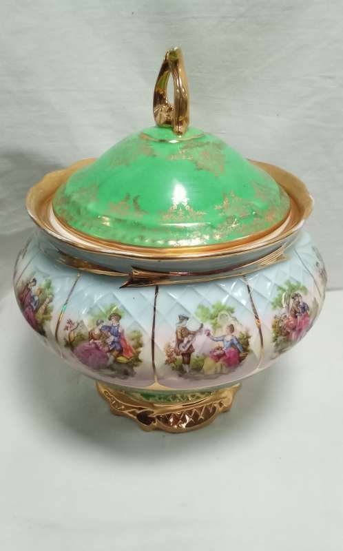 Exquisite heavily gilded soup tureen from Brazil
