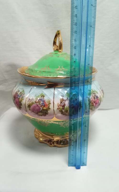 Exquisite heavily gilded soup tureen from Brazil