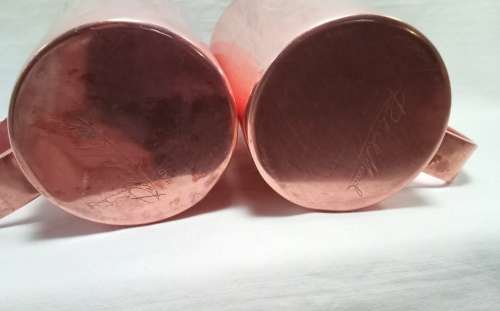 Two beautiful vintage Rhodesian copper mugs by Richard Mead