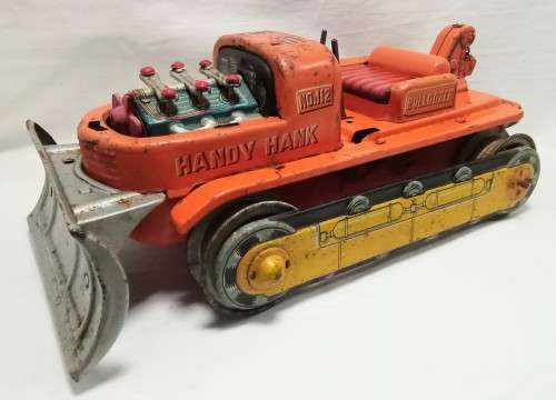 1950`-60`s Handy Hank Bulldozer tin toy