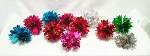 Vintage Christmas tinsel Pom poms
