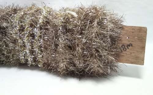Very fine Vintage Christmas tinsel - light gold 18m