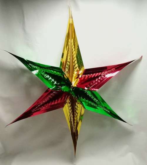 Giant Christmas tinsel fold up star