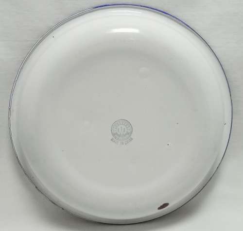 Vintage white enamel candle holder