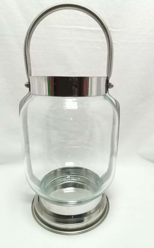 Pretty large glass candle lantern