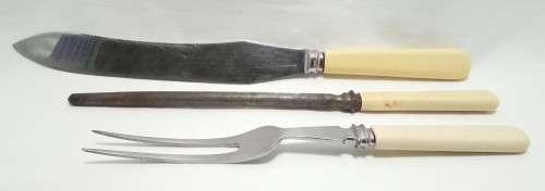 Vintage `bone handle` Cutlery - Carving set