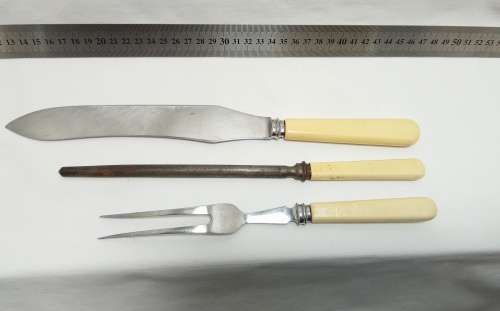 Vintage `bone handle` Cutlery - Carving set