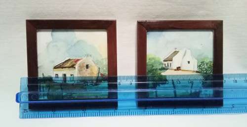 Two Beautiful original miniature watercolor paintings