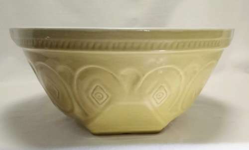 Vintage yellow porcelain mixing bowl