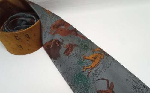 Very elegant Cravateur endangered wildlife tie - Buffalo