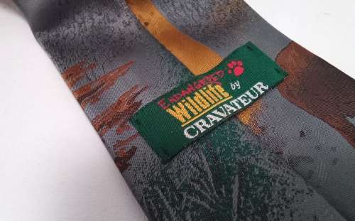Very elegant Cravateur endangered wildlife tie - Buffalo