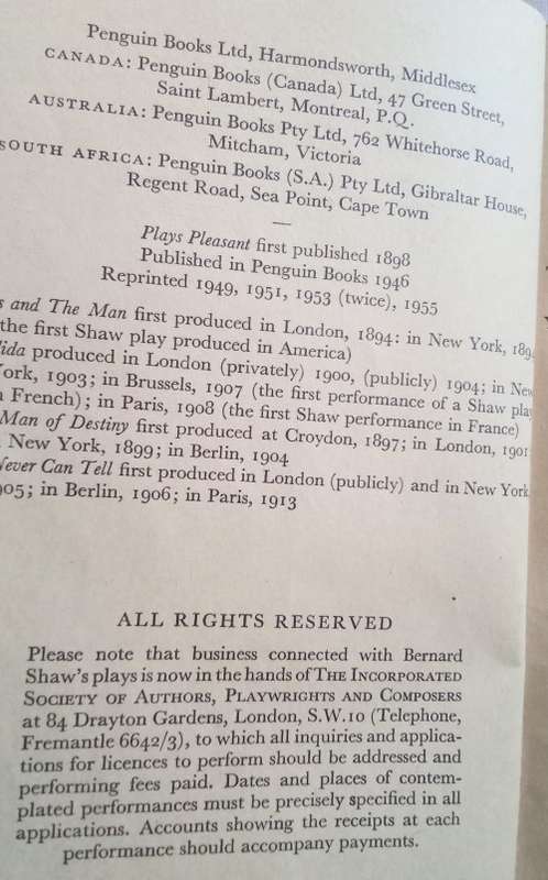 Plays Pleasant/Bernard Shaw