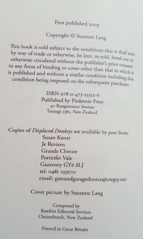 Displaced Donkeys - A Guernsey Family`s war/Suzanne Lang