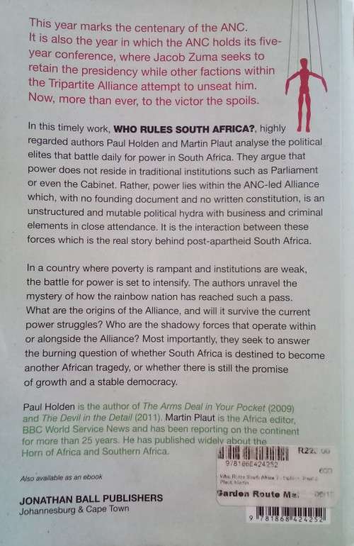 Who rules South Africa?/Martin Plaut and Paul Holden