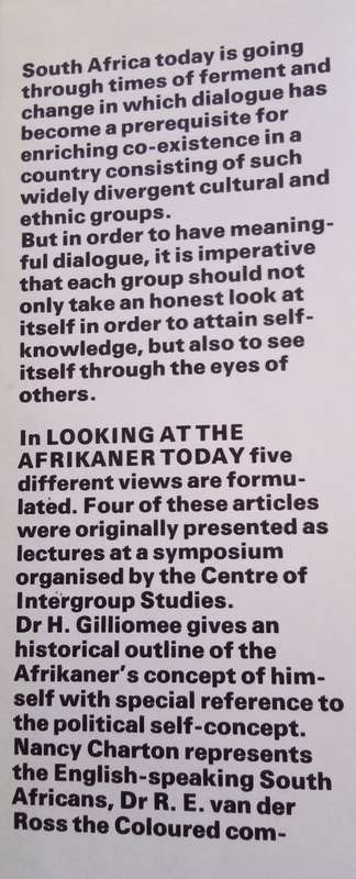 Looking at the Afrikaner today/Prof HW Van Der Merwe