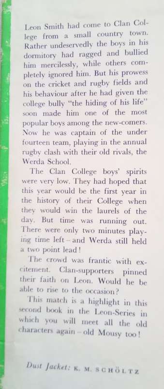 Leon the rugger Captain l/Topsy Smith 1963 First edition