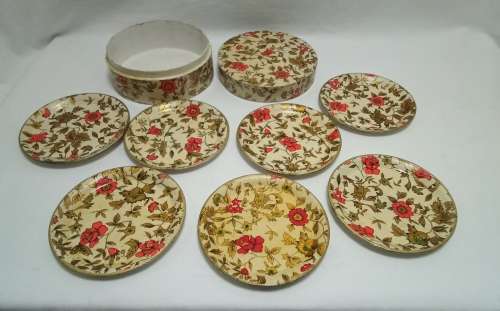Pretty Vintage 6 piece coaster set in good condition