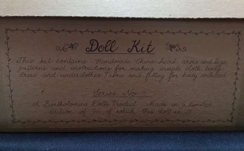 Bartholomina porcelain doll kit, Doll 9