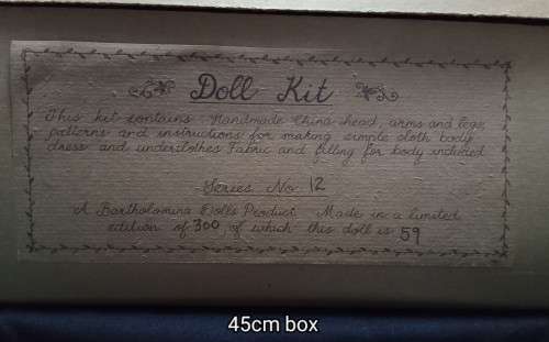 Bartholomina porcelain doll kit, Doll 12