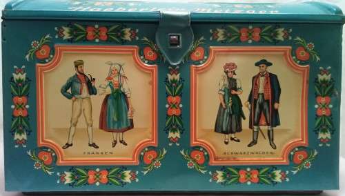 Beautiful chest shaped biscuit tin