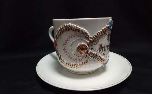 Lovely detailed antique german tea cup