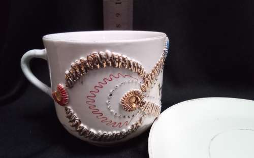 Lovely detailed antique german tea cup