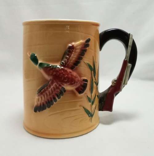 Vintage mug with Mallard duck