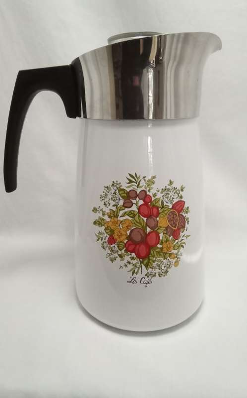 Vintage Corning Ware Spice Of Life Stove Top Le Cafe 10 Cup Coffee Percolator
