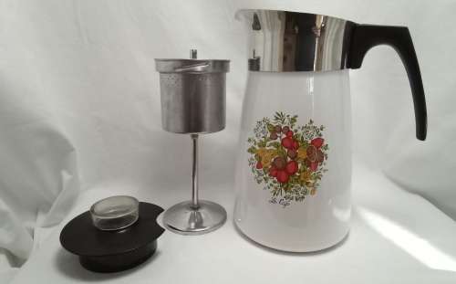 Vintage Corning Ware Spice Of Life Stove Top Le Cafe 10 Cup Coffee Percolator
