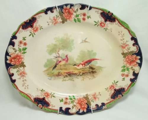 Antique Royal Doulton Temple Exotic Bird Pheasant platter