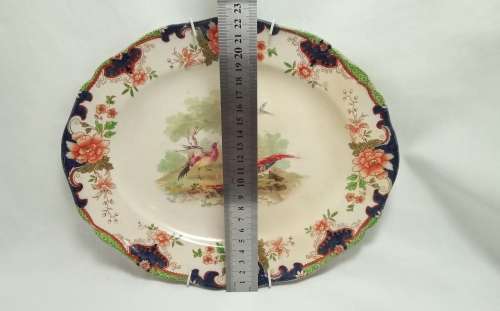 Antique Royal Doulton Temple Exotic Bird Pheasant platter