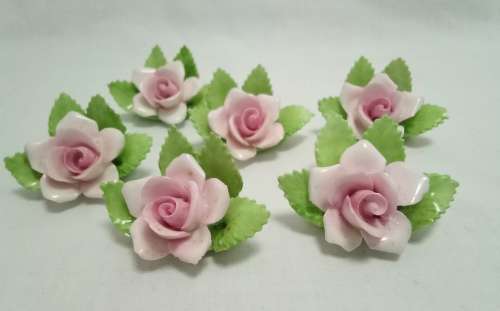 Vintage Royal Adderley Floral bone china place card holders