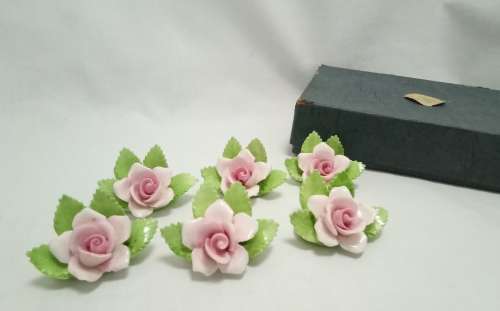 Vintage Royal Adderley Floral bone china place card holders
