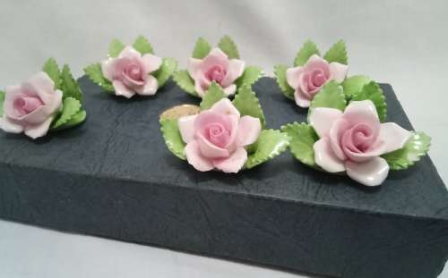 Vintage Royal Adderley Floral bone china place card holders