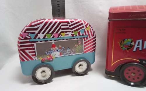 Collectable Arnott`s truck and caravan tin