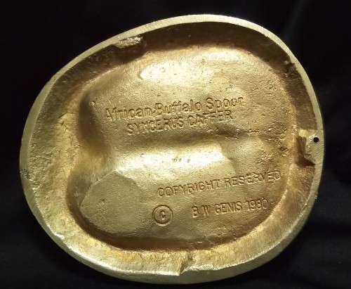 Brass Buffalo spoor from the registered collection of the B.W. Genis animal foot prints 1980