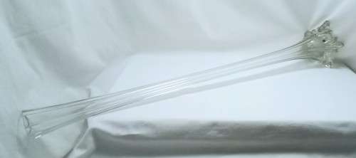 Vintage tall thin JM Studio clear glass art vase  - 60cm