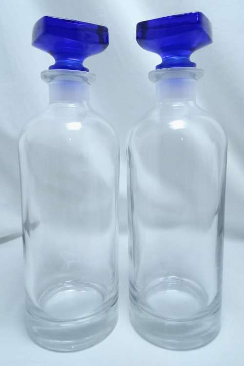 Vintage Bormioli Rocco Ibisco Decanter pair - made in Italy