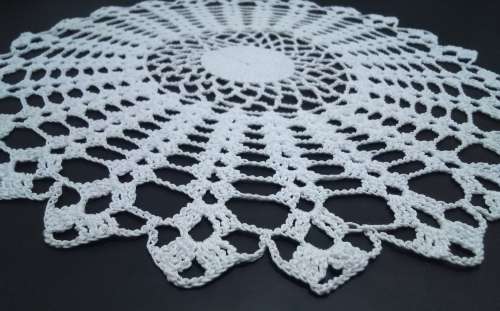 Lovely crocheted vintage round doily