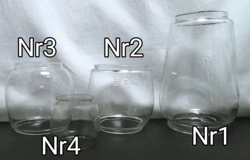 Lot of vintage lantern globes
