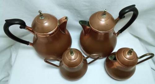 Magnificent vintage copper tea/coffee set