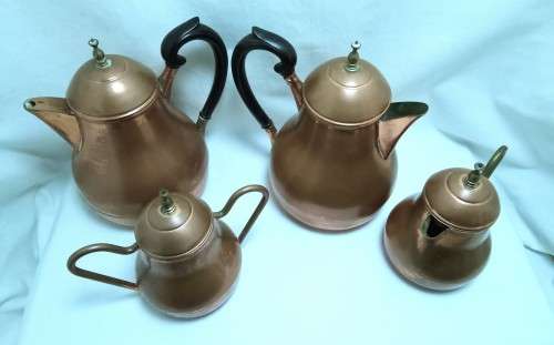 Magnificent vintage copper tea/coffee set