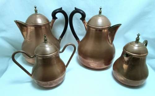 Magnificent vintage copper tea/coffee set