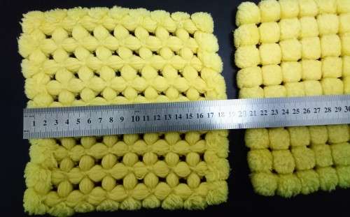 Lovely bright yellow vintage handmade woolen potholders