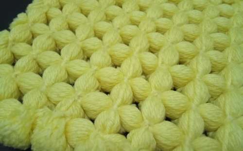 Lovely bright yellow vintage handmade woolen potholders