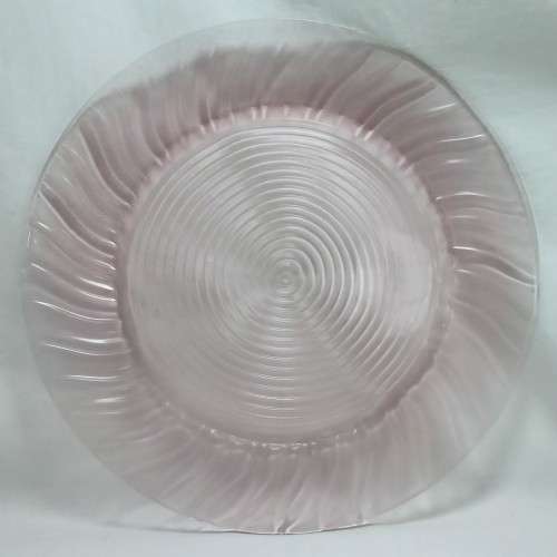 Lovely large vintage pink glass plate